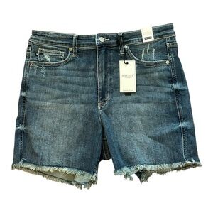 NWT JUDY BLUE HIGH WAIST CUT OFF DENIM SHORTS SZ XL IN MEDIUM BLUE JB150235 MD